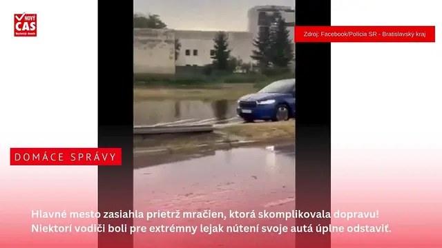 Policajti aktuálne zasahujú pri dopravných nehodách v Bratislave. Na autá počas jazdy padali stromy. Cesty boli kompletne zaplavené, pričom búrka spôsobila viaceré škody.